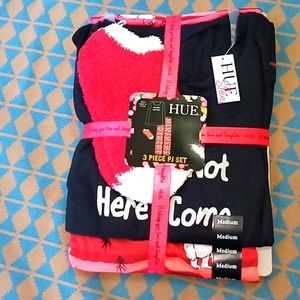New HUE Yeti or not here I come 3 piece pj set size Medium